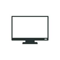 ordinateur moniteur vecteur icône dans plat style. télévision illustration sur blanc isolé Contexte. la télé afficher affaires concept.