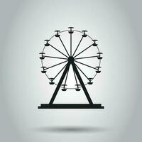 ferris roue carrousel dans parc icône. vecteur illustration sur isolé Contexte. affaires concept amusement balade pictogramme.