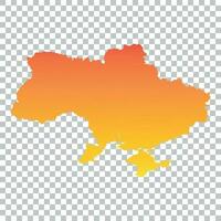 Ukraine carte. coloré Orange vecteur illustration