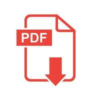 pdf Télécharger vecteur icône. Facile plat pictogramme pour entreprise, commercialisation, l'Internet concept. vecteur illustration sur blanc Contexte.