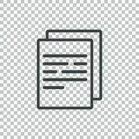 document icône vecteur plat illustration. isolé les documents symbole. papier page graphique conception pictogramme