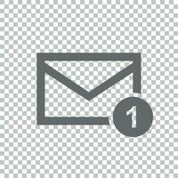 courrier enveloppe message. vecteur illustration dans plat style sur isolé Contexte.