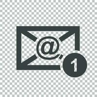 email enveloppe message. vecteur illustration dans plat style sur isolé Contexte.
