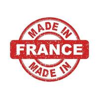 fabriqué dans France rouge timbre. vecteur illustration sur blanc Contexte
