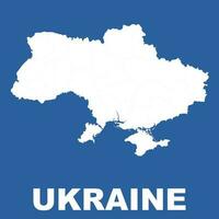Ukraine carte sur bleu Contexte. plat vecteur