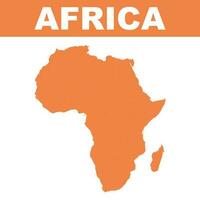 carte de Afrique. vecteur plat