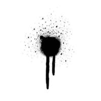 abstrait grungy graffiti noir peindre point brosse vecteur