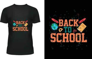 conception de t-shirt de retour à l'école vecteur