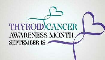 thyroïde cancer conscience mois est observé chaque année dans septembre.santé et monde cancer journée concept. médical bannière vecteur