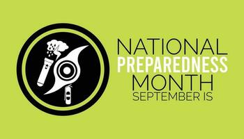 septembre est nationale préparation mois. bannière, affiche, carte, Contexte conception. observé sur septembre chaque an. vecteur