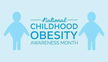 enfance obésité conscience mois observé chaque année pendant septembre . vecteur illustration sur le thème de .