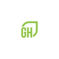 lettre gh logo grandit, se développe, naturel, BIO, simple, financier logo adapté pour votre entreprise. vecteur