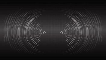 ondes sonores oscillant lumière sombre vecteur