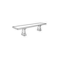 minimaliste antique table ligne Facile intérieur logo. Créatif ligne art style concept pour meubles intérieur modèle vecteur