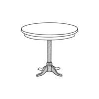 meubles conception de rond table minimaliste logo, vecteur icône illustration conception modèle