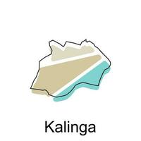 carte de Kalinga géométrique conception, monde carte international vecteur modèle avec contour graphique esquisser style isolé sur blanc Contexte
