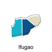 carte de ifugao coloré moderne géométrique vecteur conception, monde carte pays vecteur illustration modèle