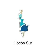 carte de ilocos sur géométrique conception, monde carte international vecteur modèle avec contour graphique esquisser style isolé sur blanc Contexte