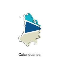 carte de catanduanes géométrique conception, monde carte international vecteur modèle avec contour graphique esquisser style isolé sur blanc Contexte