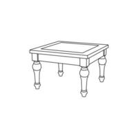 ligne intérieur de table Facile meubles conception, élément graphique illustration modèle vecteur