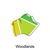 carte de bois vecteur conception modèle, nationale les frontières et important villes illustration