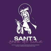 Père Noël Rosa de Lima social médias Publier modèle vecteur
