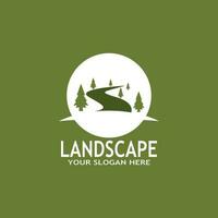 Facile la nature paysage logo vecteur illustration