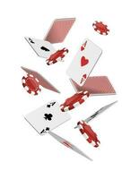 poker bannière avec axes et dé sur transparent Contexte. vecteur