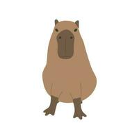 capybara Célibataire mignonne vecteur