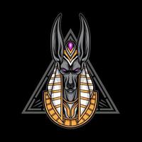 illustration anubis tête prime vecteur