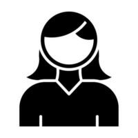 femme vecteur glyphe icône pour personnel et commercial utiliser.