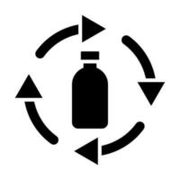 bouteille recyclage vecteur glyphe icône pour personnel et commercial utiliser.