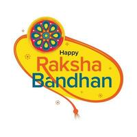 content raksha bandhan autocollant salutation conception illustration vecteur