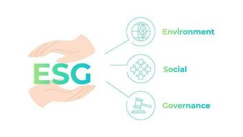 esg bannière la toile icône pour affaires environnement, social, la gouvernance et durabilité développement concept, vecteur illustration