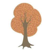 Facile l'automne arbre. main tiré stylisé élément pour l'automne décoratif conception, Halloween invitation, récolte ou action de grâces vecteur