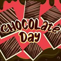 coloré monde Chocolat journée modèle vecteur illustration