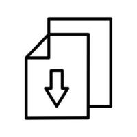 Télécharger fichier icône. fichier document symbole bouton - document La Flèche isoler sur blanc Contexte vecteur