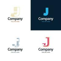 lettre j grand logo pack design création de logos modernes créatifs pour votre entreprise vecteur