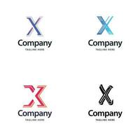 lettre x grand logo pack design création de logos modernes créatifs pour votre entreprise vecteur