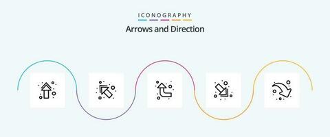 La Flèche ligne 5 icône pack comprenant . partager. flèches. La Flèche. vers le bas vecteur