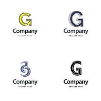 lettre g grand logo pack design création de logos modernes créatifs pour votre entreprise vecteur