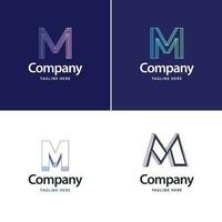 lettre m grand logo pack design création de logos modernes créatifs pour votre entreprise vecteur