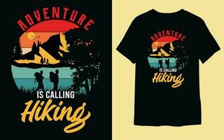 meilleur randonnée ancien T-shirt conception, aller randonnée ,camping T-shirt conception ,Hommes randonnée T-shirt conception. vecteur