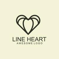 l'amour ligne logo illustration vecteur