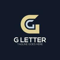 luxe initiale lettre g logo illustration pour votre entreprise vecteur