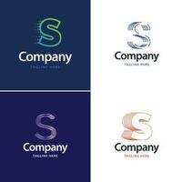 lettre s grand logo pack design création de logos modernes créatifs pour votre entreprise vecteur