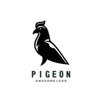 Pigeon silhouette logo vecteur