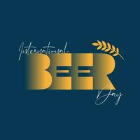 main tiré international Bière journée illustration vecteur conception, pouvez être utilisation pour faire la fête, fête et Festival