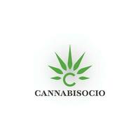 abstrait le initiale lettre c cannabis logo dans vert Couleur isolé sur blanc Contexte. utilisable pour marque et affaires logos. plat conception logo modèle. vecteur illustration