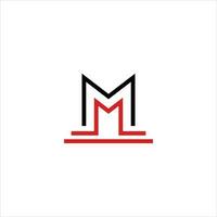 m lettre logo conception vecteur modèle